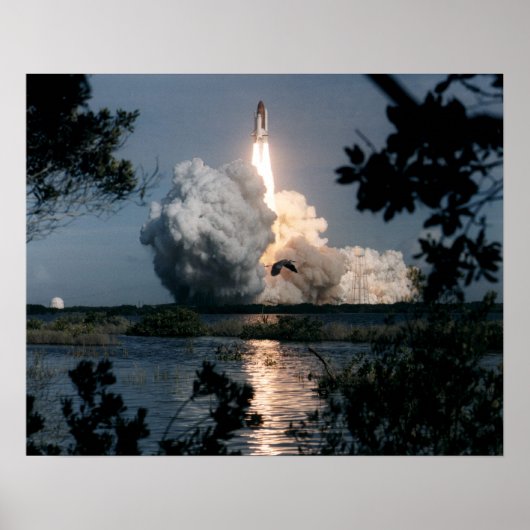 Poster Lancement de la navette spatiale Columbia (STS-73) (Devant)