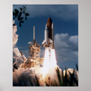 Poster Lancement de la navette spatiale Columbia (STS-80)