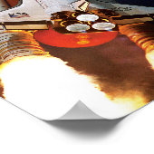 Poster Lancement de la navette spatiale de la NASA STS-45 (Coin)