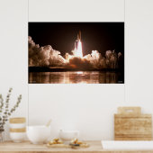 Poster Lancement de la navette spatiale de nuit (Cuisine)