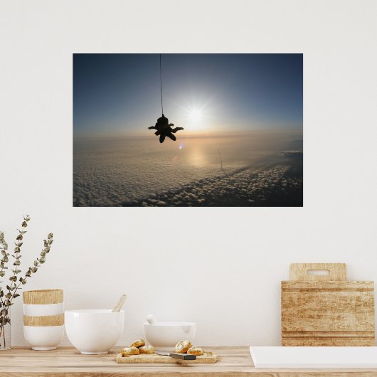 Poster Lancement de la navette spatiale - Vue de Skydiver (Cuisine)