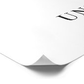 Poster Lancement de mariage aux élégantes roses blanches (Coin)