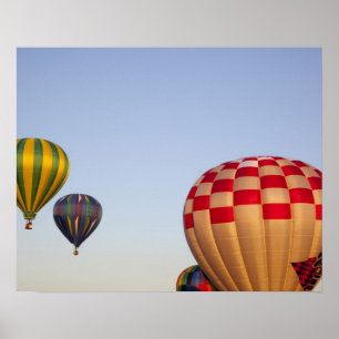 Poster Lancement de montgolfières