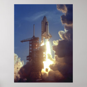 Poster Lancement de navette spatiale Colombie (STS-1)