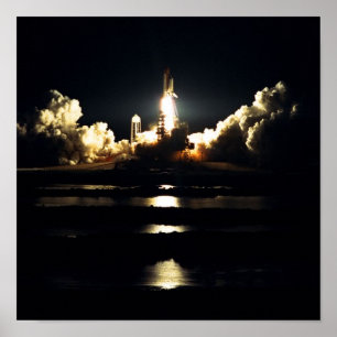 Poster Lancement de navette spatiale l'Atlantide (STS-86)