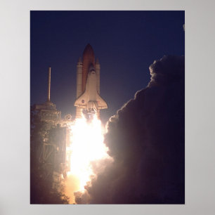 Poster Lancement de Space Shuttle Discovery (STS-102)