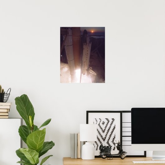 Poster Lancement de Space Shuttle Discovery (STS-102) (Bureau à domicile)