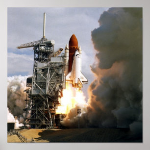 Poster Lancement de Space Shuttle Discovery (STS-26)