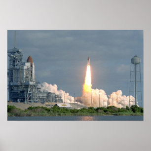 Poster Lancement de Space Shuttle Discovery (STS-31)