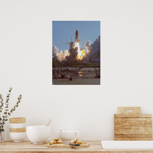 Poster Lancement de Space Shuttle Discovery (STS-41D) (Cuisine)