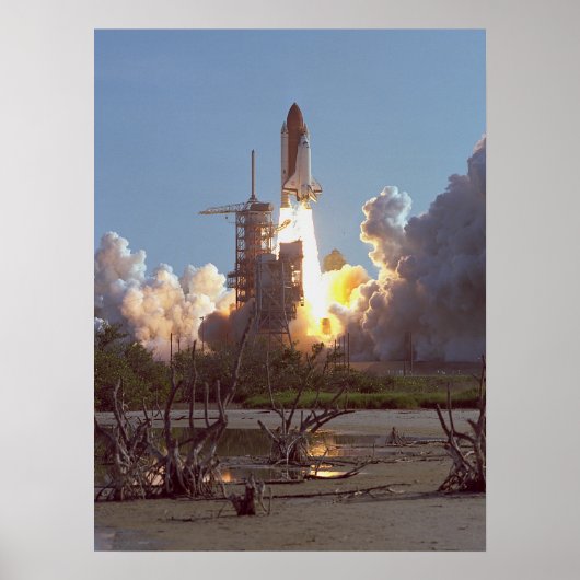 Poster Lancement de Space Shuttle Discovery (STS-41D) (Devant)