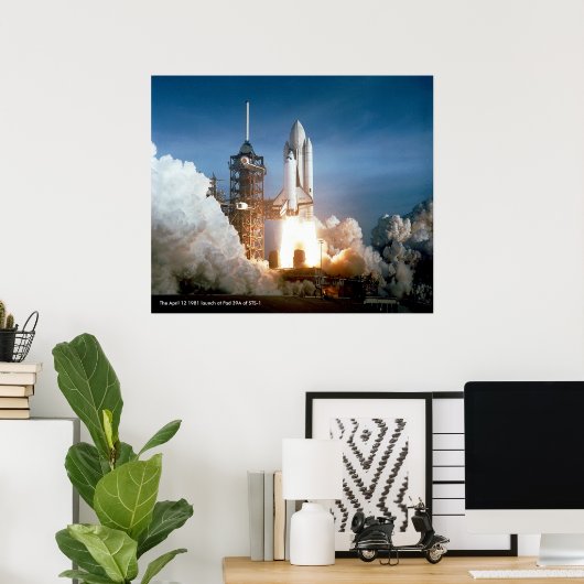 Poster Lancement de STS-1 (Bureau à domicile)