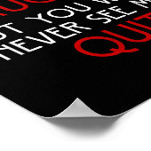 Poster Lancer auto-employé Nouveau Citation Cadeau Design (Coin)