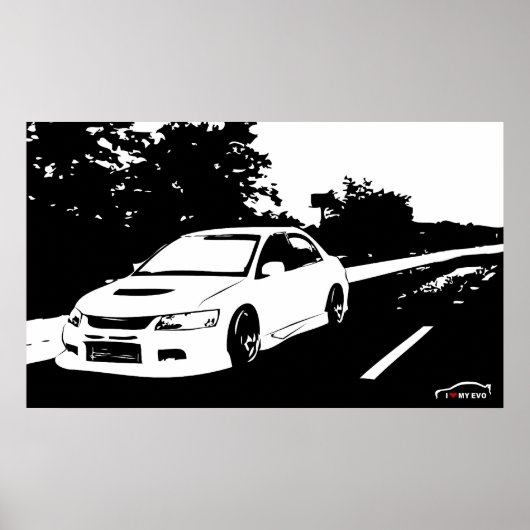 Poster Lancer EVO 9 (Devant)