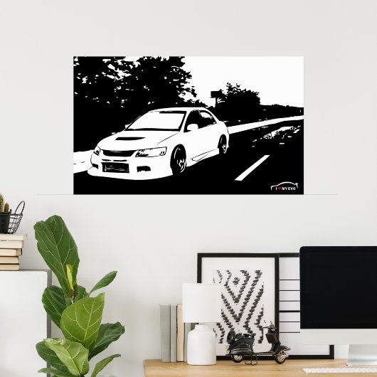 Poster Lancer EVO 9 (Bureau à domicile)