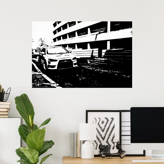 Poster Lancer EVO X (Bureau à domicile)