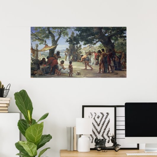 Poster Lancer le Disque, 1875 (Bureau à domicile)