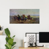 Poster Lancers polonais attaquant les Russes, 1920 (Bureau à domicile)