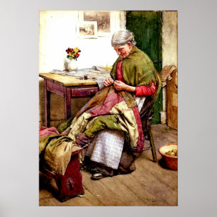 Poster L'ancienne courtepointe - Walter Langley