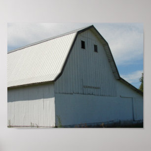 Poster L'ancienne grange blanche en Iowa