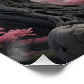 Poster L'ancienne montagne Sakura (Coin)