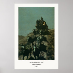Poster L'ancienne stagecoach des plaines de Remington (19