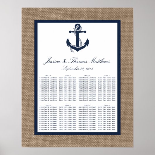 Poster L'Ancre De La Marine Sur La Collection De Mariages (Devant)
