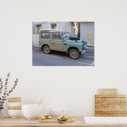 Poster Land Rover vert (Cuisine)