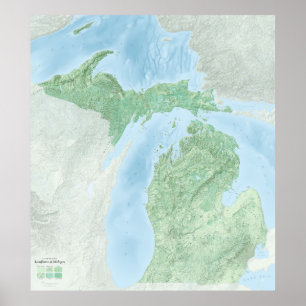 Poster Landform du Michigan