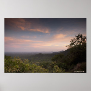 Poster Landscape Under A Sunset