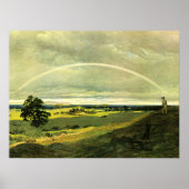 Poster Landscape with Rainbow, famous artwork, (Devant)