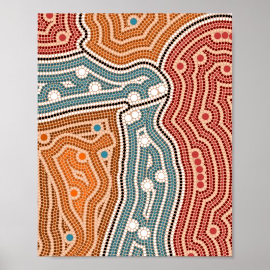 Poster Landschaft vor der Besiedelung (Devant)