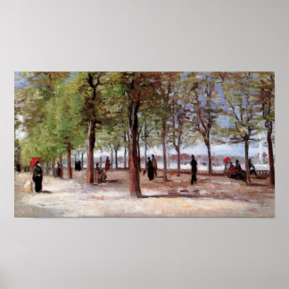 Poster Lane au Jardin du Luxembourg, Vincent van Gogh