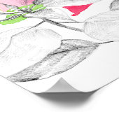 Poster Langage des fleurs de naissance de décembre (Coin)