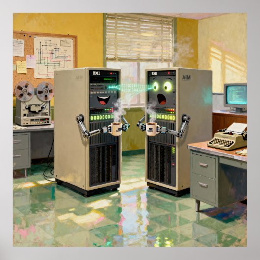 Poster « Langage Machine » - Technologie humoristique     (Devant)