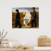 Poster L'ange blessé par la peinture Hugo Simberg, 1903 (Cuisine)