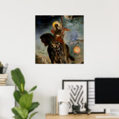 Poster "L'ange de la mort" par Gustave Moreau (Bureau à domicile)