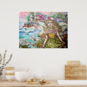 Poster L'ange des coquillages de perles. (Cuisine)