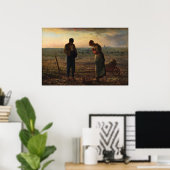 Poster L'Angélus de Jean-François Millet (Bureau à domicile)