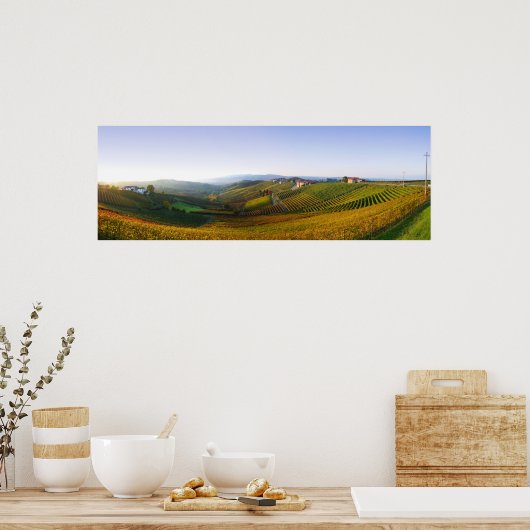 Poster Langhe heuvels (Keuken)