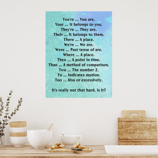 Poster L'anglais n'est pas si dur (Cuisine)