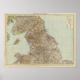 Poster L'Angleterre, Pays de Galles N
