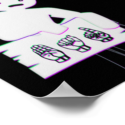 Poster Langue Asl American Hand Talking Awareness Trans (Coin)