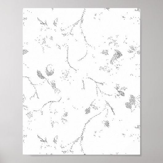 Poster Langue, Cloud gris (Devant)