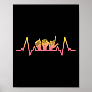 Poster Langue Coeur Teacher Enseignant Sensibilisation So