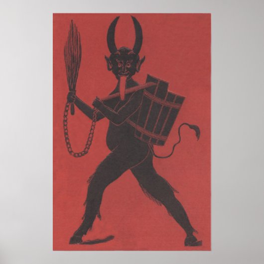 Poster Langue de chaîne du commutateur Krampus rouge (Devant)