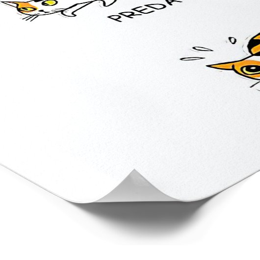 Poster Langue de chat, Drôle Chat Kitten, Aimer Idée cade (Coin)