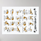 Poster Langue de chat, Drôle Chat Kitten, Aimer Idée cade (Devant)