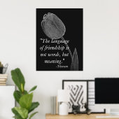 Poster Langue De L'Amitié. (Bureau à domicile)
