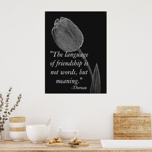 Poster Langue De L'Amitié. (Cuisine)